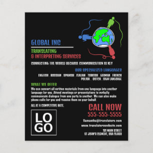 Communication Logo, Translator & Interpreter Flyer