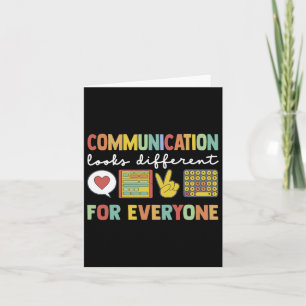 Communication Looks Different For Everyone Autism Card