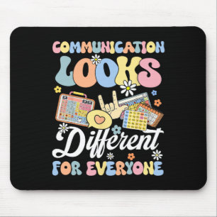 Communication Looks Different For Everyone Autism Mouse Mat