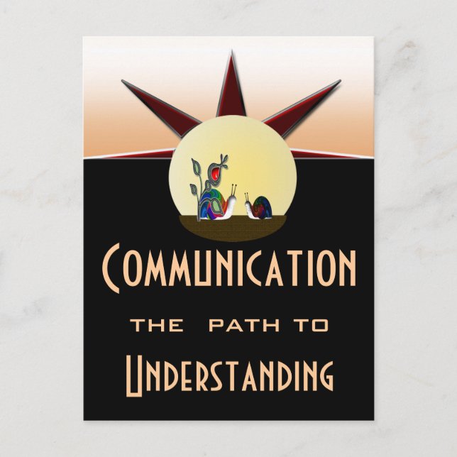 Communication path to understanding postcard (Front)