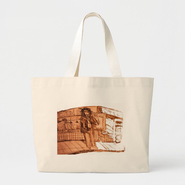 COMMUNICATION POINT WHITE LARGE TOTE BAG (Front)