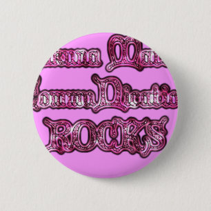Communication Rocks Pink Hakuna Matata .png 6 Cm Round Badge