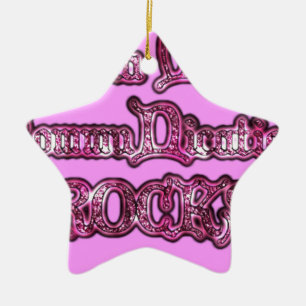 Communication Rocks Pink Hakuna Matata .png Ceramic Tree Decoration