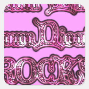 Communication Rocks Pink Hakuna Matata .png Square Sticker