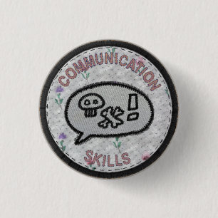 Communication skills resume boy scout patch 3 cm round badge