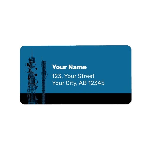 Communication Towers Label (Front)