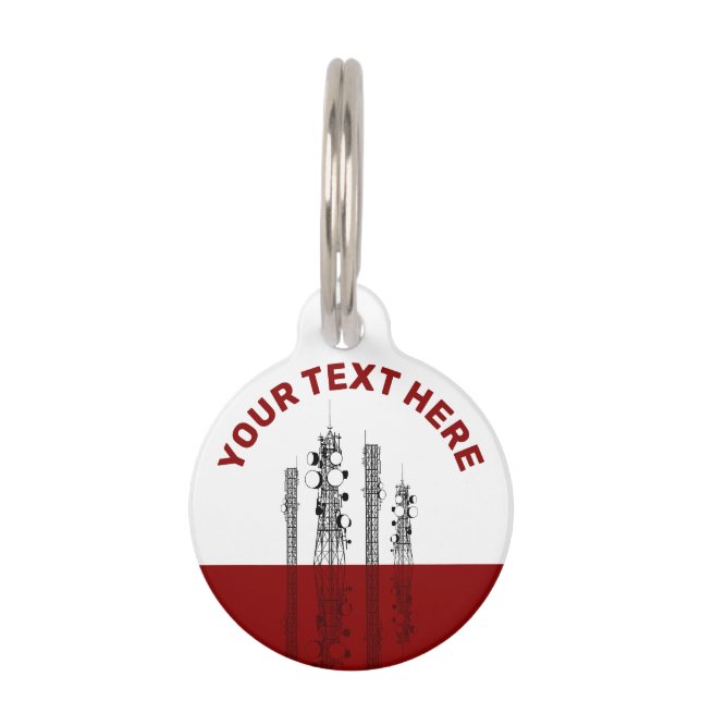 Communication Towers Pet Tag (Front)