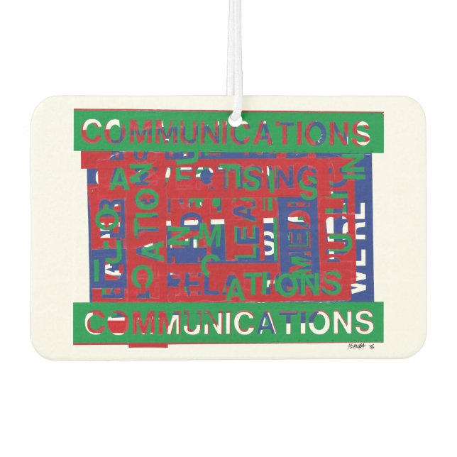 Communications Breakdown Car Air Freshener (Front)