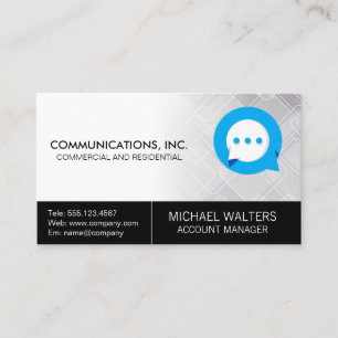 Communications Chat Logo Business Card