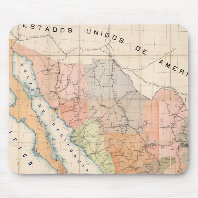 (Communications Letter) Map of Mexico Mouse Mat (Front)
