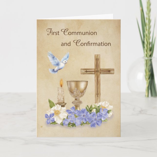 Communion and Confirmation RCIA Congratulations Card (Front)
