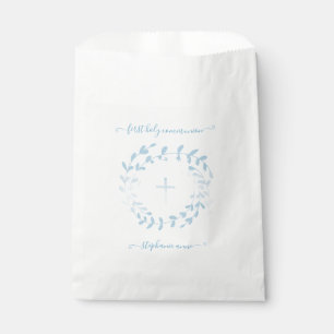 Communion Blue Wreath and Cross Favour Bags