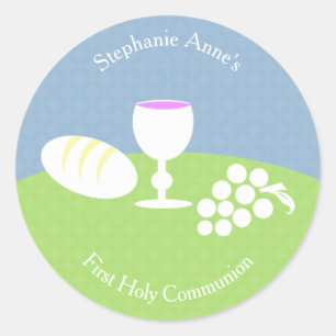 Communion Bread of Life Classic Round Sticker