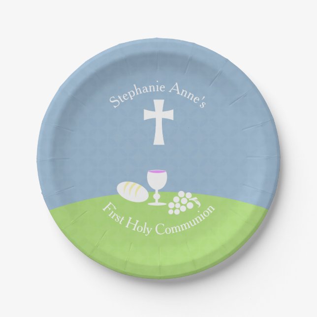 Communion Bread of Life Paper Plate (Front)