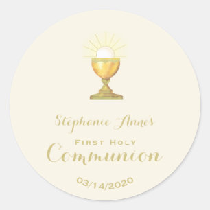 Communion Chalice Classic Round Sticker