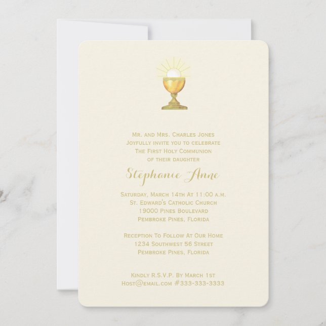 Communion Chalice Invitation (Front)
