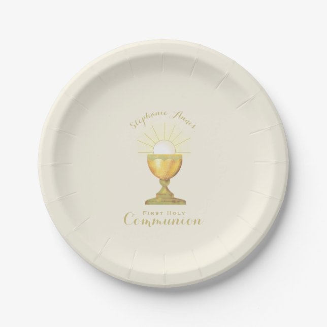 Communion Chalice Paper Plate (Front)