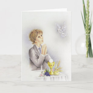 Communion confirmation for boys card
