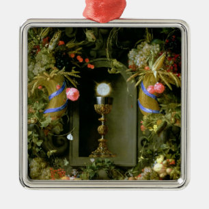 Communion cup and host metal tree decoration