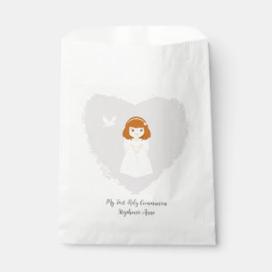 Communion Dove Redhead Girl Favour Bags