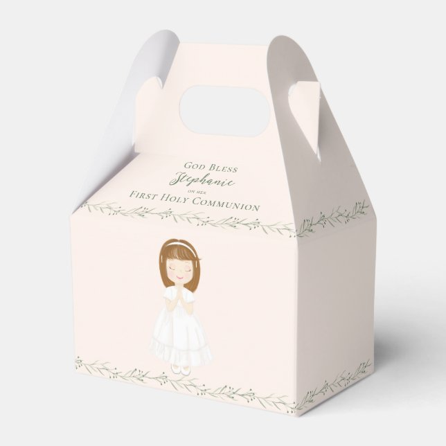 Communion Girl Praying Favour Box (Front Side)