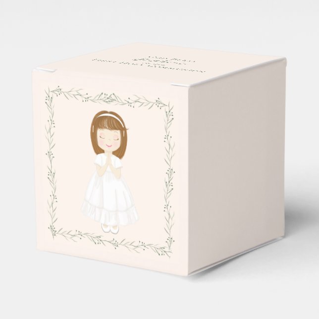 Communion Girl Praying Favour Box (Front Side)