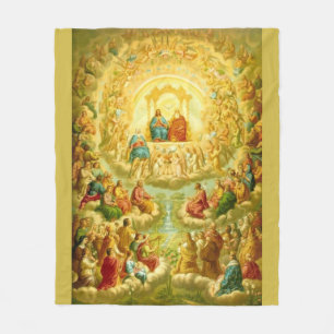 COMMUNION OF ALL THE SAINTS IN HEAVEN TRINITY FLEECE BLANKET