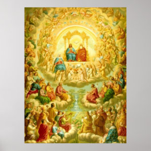 COMMUNION OF ALL THE SAINTS IN HEAVEN TRINITY POSTER
