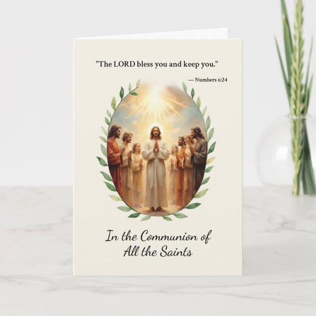 Communion of Saints God's Peace and Blessings Card (Front)