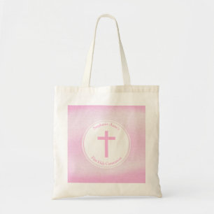 Communion Pink Watercolor Tote Bag