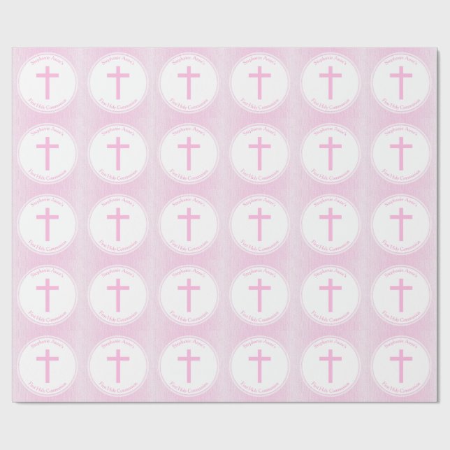 Communion Pink Watercolor Wrapping Paper (Flat)