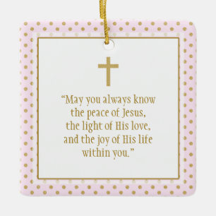 Communion Prayer Ceramic Tree Decoration