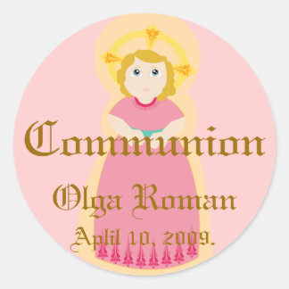 Communion Sticker-Customise Classic Round Sticker