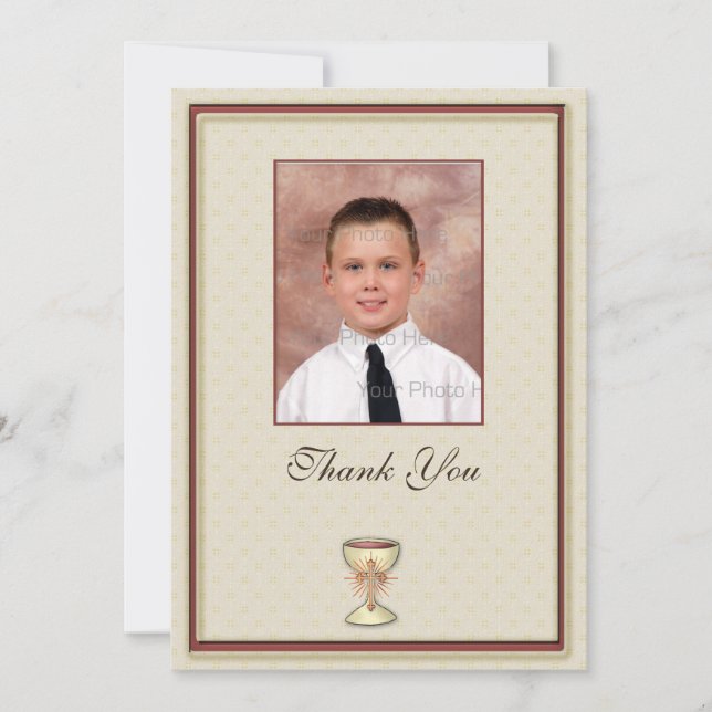 Communion Thank You Photo Card (Front)