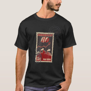Communism Begins Soviet Postmark Sovi8 Vintage Pro T-Shirt