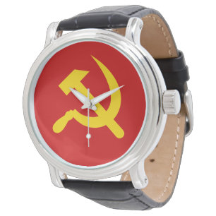 Communism hammer and sickle watch