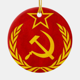 communism Russian symbol Ceramic Tree Decoration