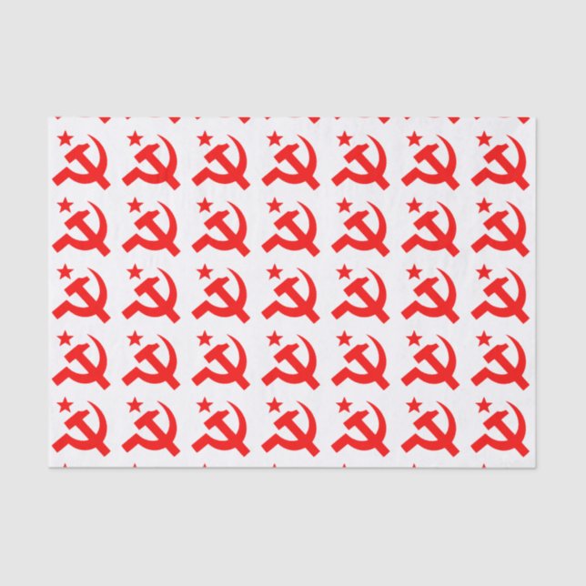 Communism sign of hammer tissue paper (Front)