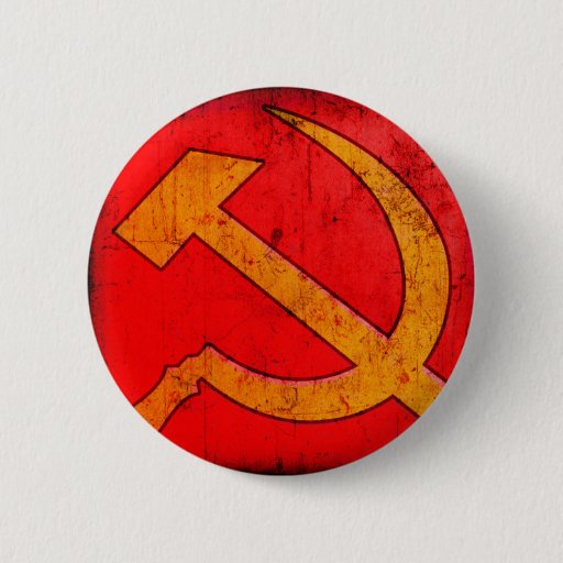 Image of Communism USSR Hammer and Sickle Button