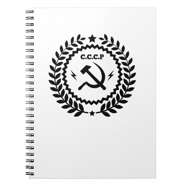 Communist CCCP Hammer Sickle Badge Notebook (Front)