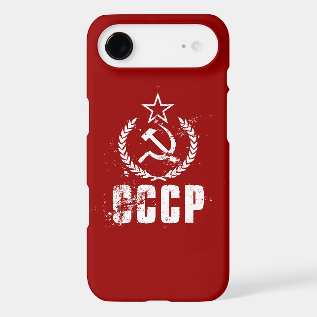 Communist CCCP Hammer Sickle White iPhone 8/7 Case-Mate iPhone Case (Back)