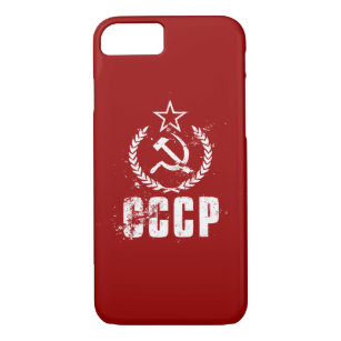 Communist CCCP Hammer Sickle White iPhone 8/7 Case-Mate iPhone Case