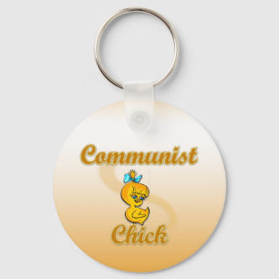 Communist Chick Key Ring
