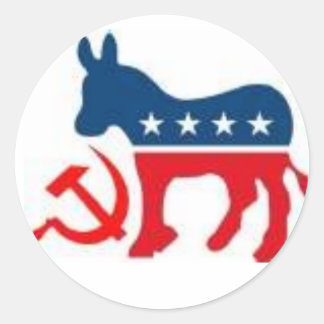 Communist Democrat Classic Round Sticker