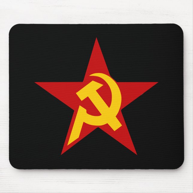Communist DHKC Star Hammer & Sickle PC Mouse Mat (Front)