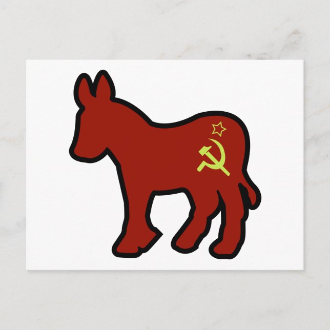 Communist Donkey Postcard (Front)