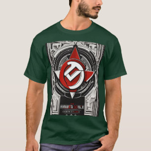 Communist hammer and sickle, Cubist black and whit T-Shirt