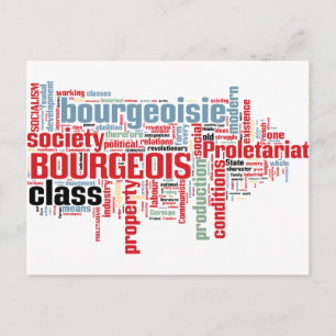 Communist Manifesto Word Cloud Postcard