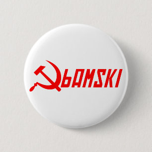 Communist Obama 6 Cm Round Badge