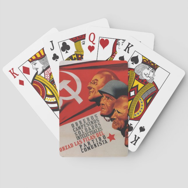 Communist party (1937)_Propaganda Poster Playing Cards (Back)
